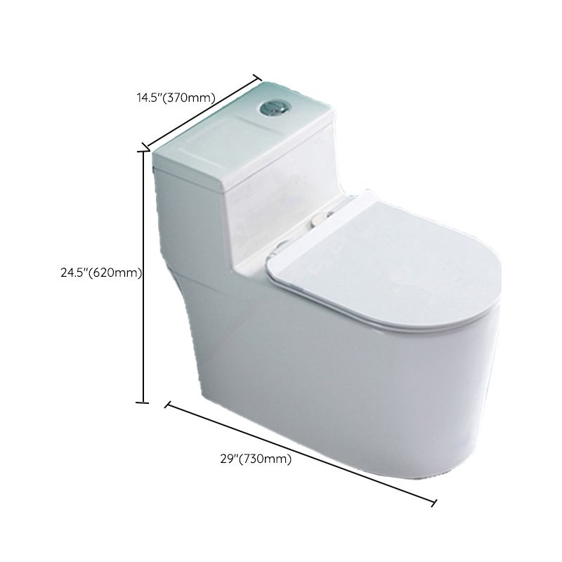 Contemporary Floor Mount Flush Toilet White Ceramic Urine Toilet for Bathroom