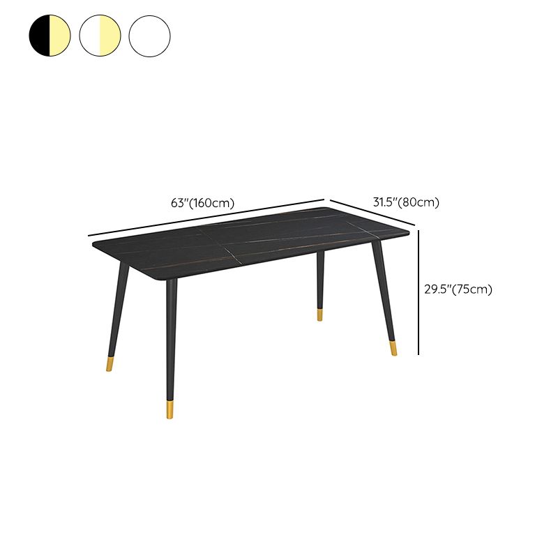 Modern 1/2/5/6/7 Pieces Dining Set Rectangle Stone Dining Table for Dining Room
