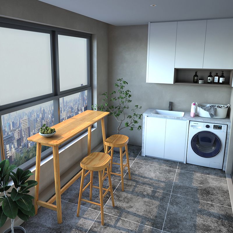 Modern Rectangle Counter Set 1/3 Pieces Solid Wood Bar Height Bar Set