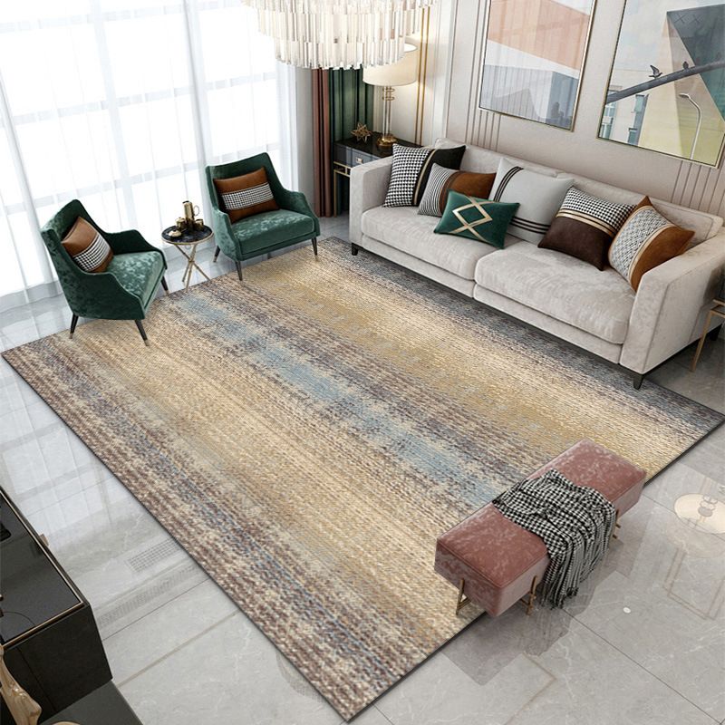 Atrovirens Modern Rug Polyester Pattern Rug Tear Resistant Rug for Drawing Room