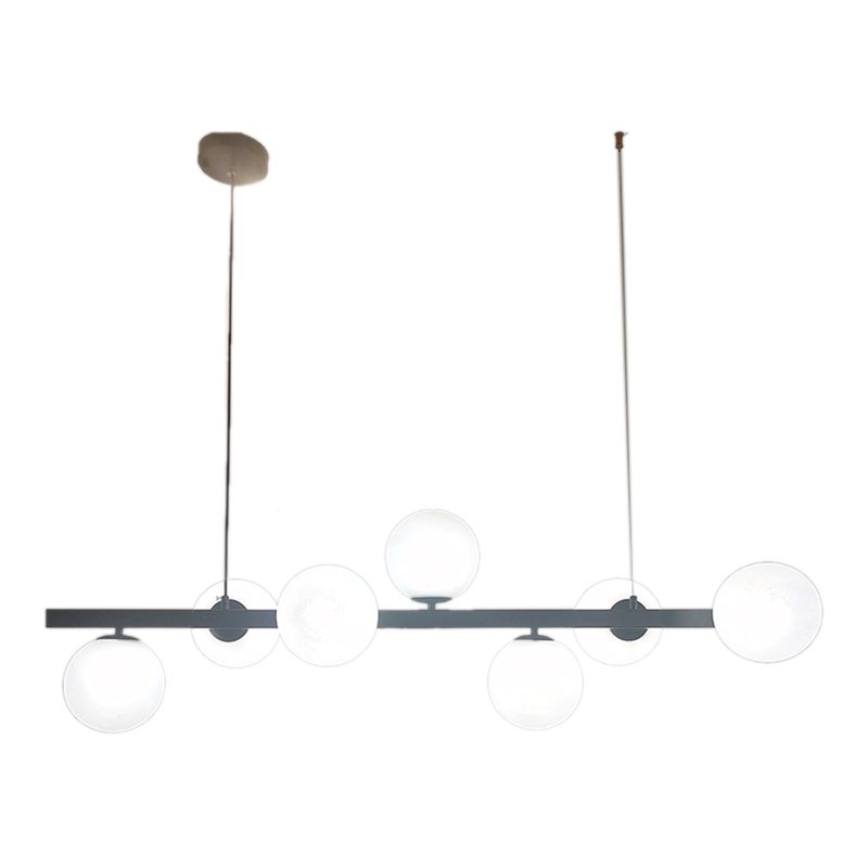 Nordic Style Hanging Lamp Ball Shape Island Light Fixture for Living Room