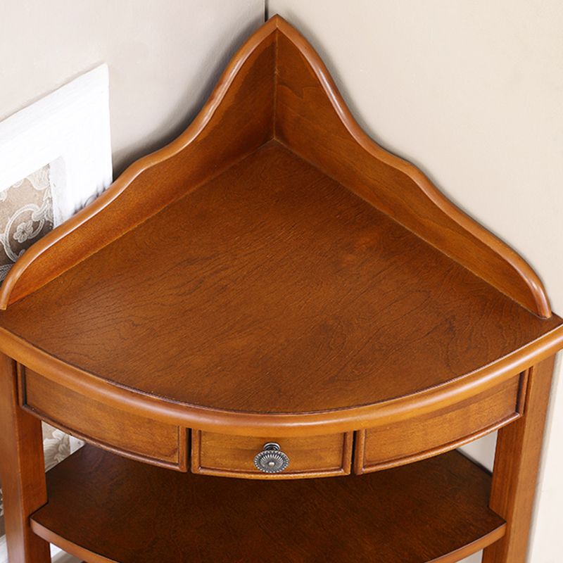 Solid Wood Storage Cabinet Distressed Wood Accent Cabinet with Shelves