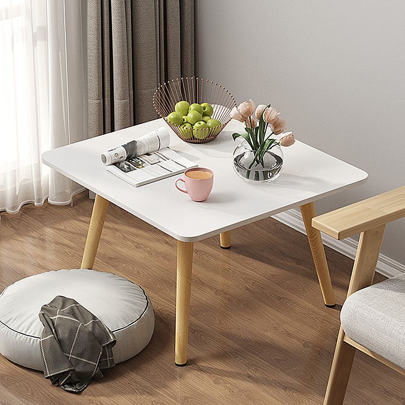 Modern Style Wood Color Solid Wood Base White/wood Color Density Board Top Coffee Table