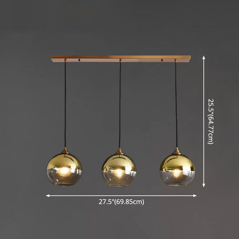 Contemporary Sphere Pendant Lights Blown Glass Hanging Pendant Lights for Bedroom