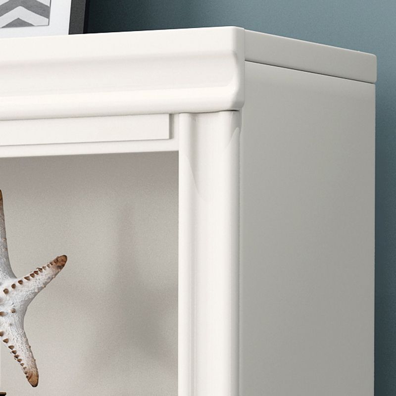 Libreria in stile scandinavo con cassetti libreria di scaffali bianchi per casa e ufficio