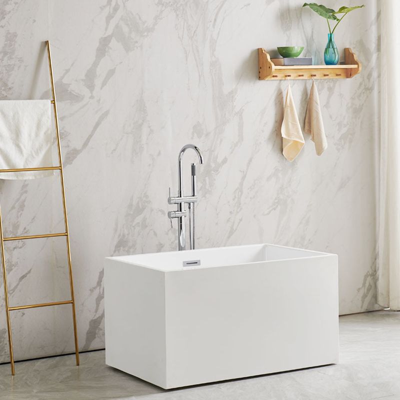 Freestanding Soaking Bathtub Antique Finish Rectangular Bathtub (Faucet not Included)