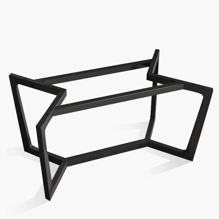 Simplicity Style Rectangle Marble Fixed Dinner Table with Trestle Base