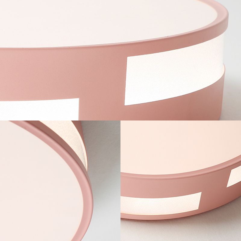 Ronde inbouwplafondlamp Moderne Scandinavische acrylkap LED-inbouwlamp in blauw/groen/roze/geel