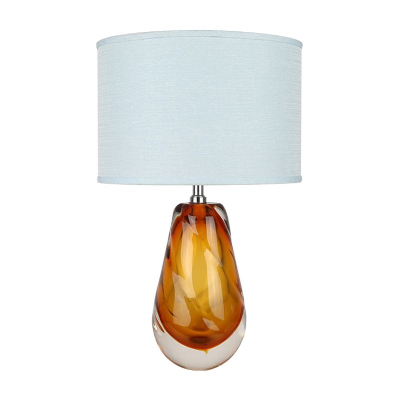 Éclairage de chevet de tambour blanc contemporain 1 lumière K9 Lumière de nuit en cristal pour chambre à coucher