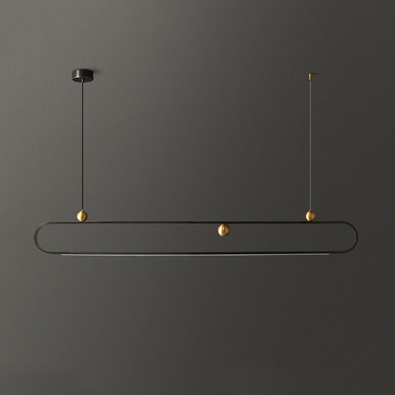 Metal Linear Island Pendant Lights Modern 1-Light Island Pendant Lighting