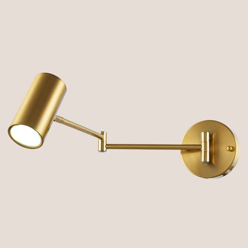 Moderne artistiek verstelbare wandlamp elektroplate ijzercilindroid wandlicht met acrylschaduw