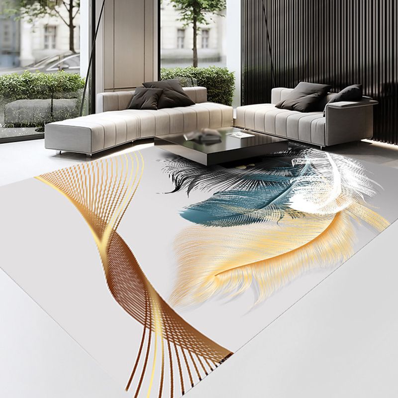 Casual veren bedrukt tapijt polyester gebied tapijt vlekbestendig binnenvleed voor woonkamer