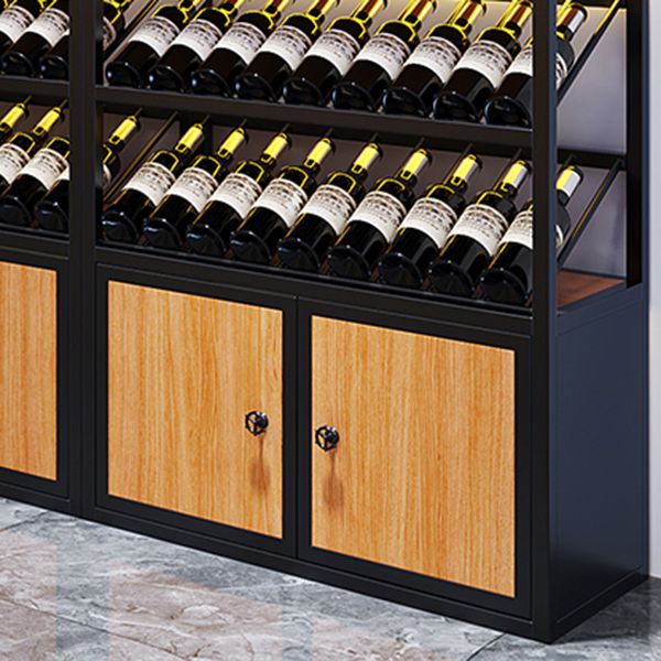 Modern Floor Wine Bottle & Glass Rack Metal Stackable Wine Rack