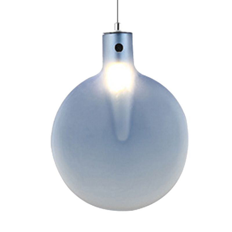 Bola de bola colgante de techo nórdico 1 marrón claro/verde/amarillo colgante de suspensión de vidrio para sala de estar
