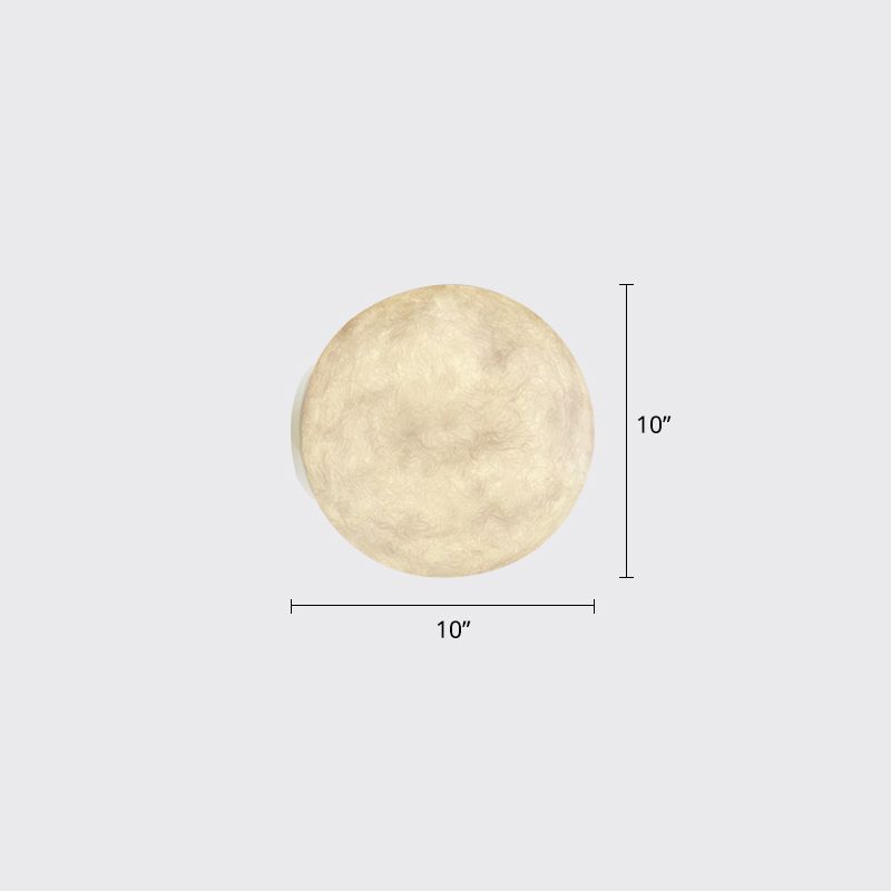 Art Deco LED SCONCE LICHTBEELDING WIT MAANSPLOK Mount Wandlicht met harsschaduw