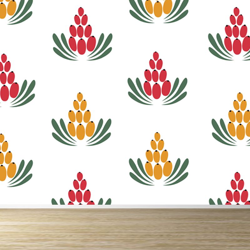 Veelkleurige kinderkunst muurschildering sticker grote bloeiende bloem muur decor voor slaapkamer