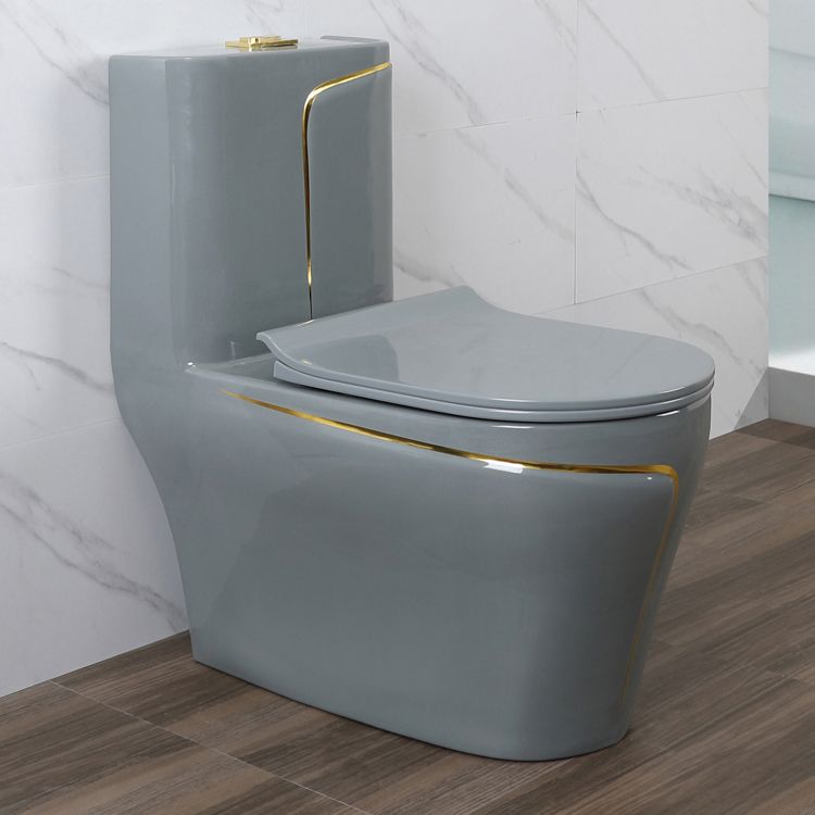Traditional Floor Mounted Urine Toilet Siphon Jet Toilet Bowl with Toilet Seat