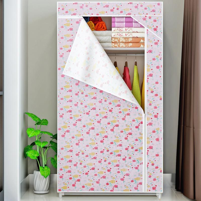 Contemporary Storage Cabinet with Metal Frame Matte Finish Cabinet for Bedroom