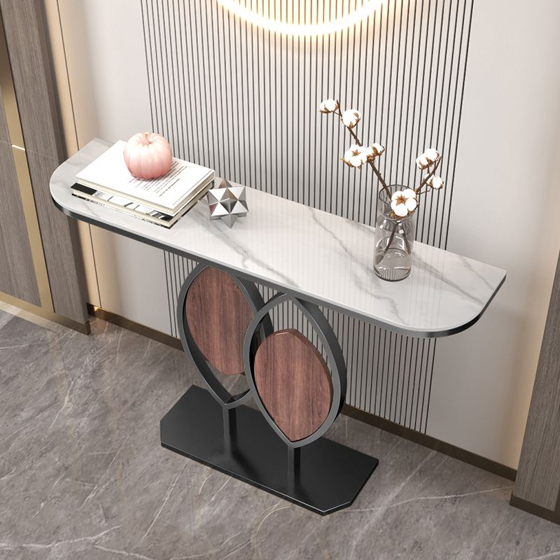 Stone Modern Console Table Scratch Resistant 31.5" Tall End Table