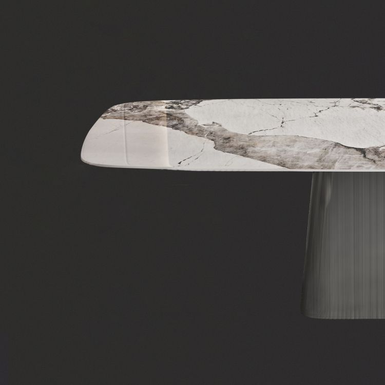 Designer Style 1/3/4/7 Pieces Dining Set Sintered Stone Dining Table with Leather Chairs