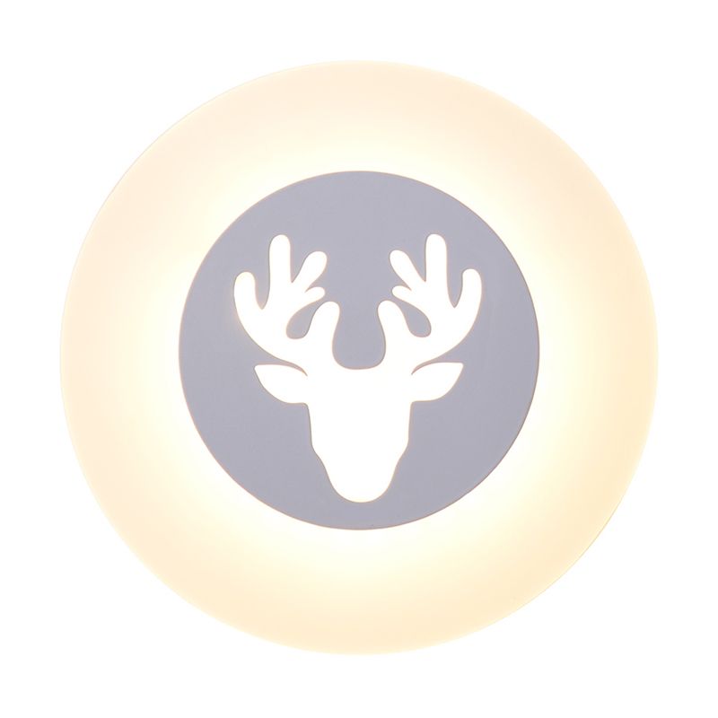 Moderner Stil Geometrischer Wandleuchten Metall Multi -Lichter Wandlampen in Weiß