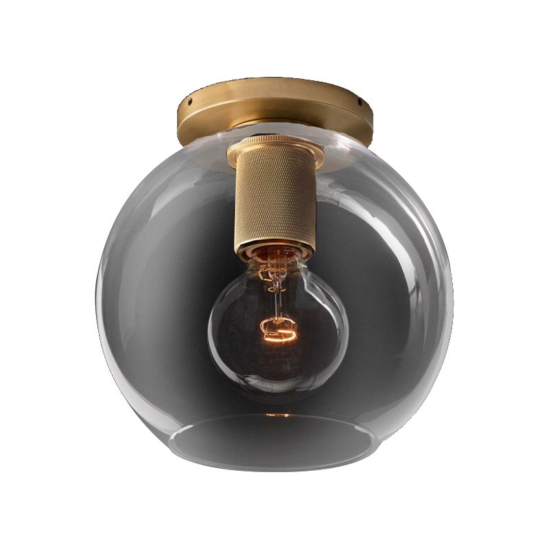 Globe/cône/cylindre/trompette en verre plafonnier suspendu moderne 1 lumière éclairage encastré en laiton pour balcon