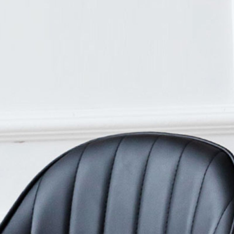 Contemporary Metal Bar and Counter Stool Low Back Stool with Pedestal Base