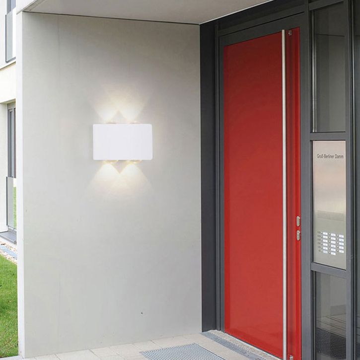 Moderner minimalistischer Stil flach runde Wandleuchten Metallwandlampen für Außenwand