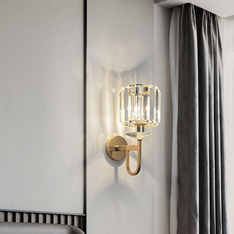 Luces de apliques geométricas de estilo contemporáneo Cristal 1 luces de pared ligeras