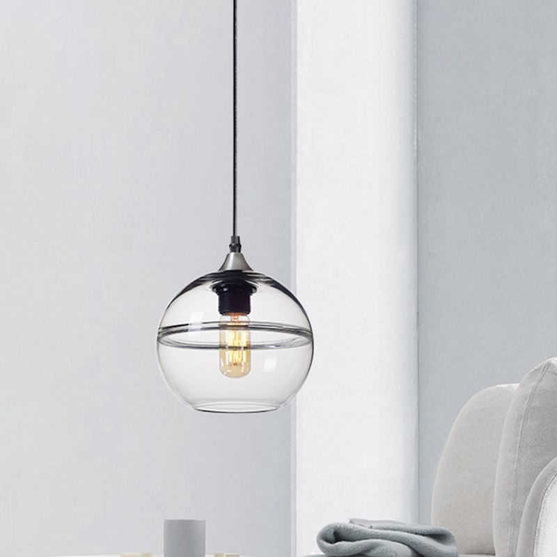 Luce a ciondolo a ciondolo a sospensione in sala da pranzo globale 1 testa da 8 "/10"/12 ".