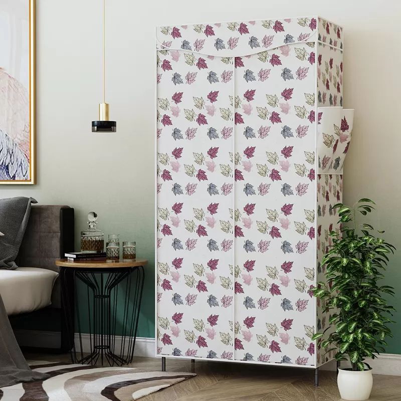 Modern Style Wardrobe Metal 2-Teir Adjustable Shelves Wardrobe Closet