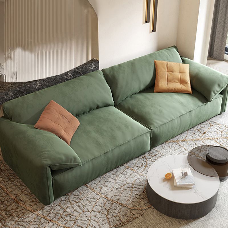 Tissu salon Pillow Top Arm Coussins standard Settee Green