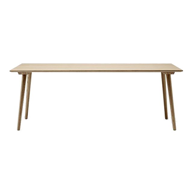 Rectangle Two-Color Dining Table Fir Solid Wood Table Modern with 4 Legs