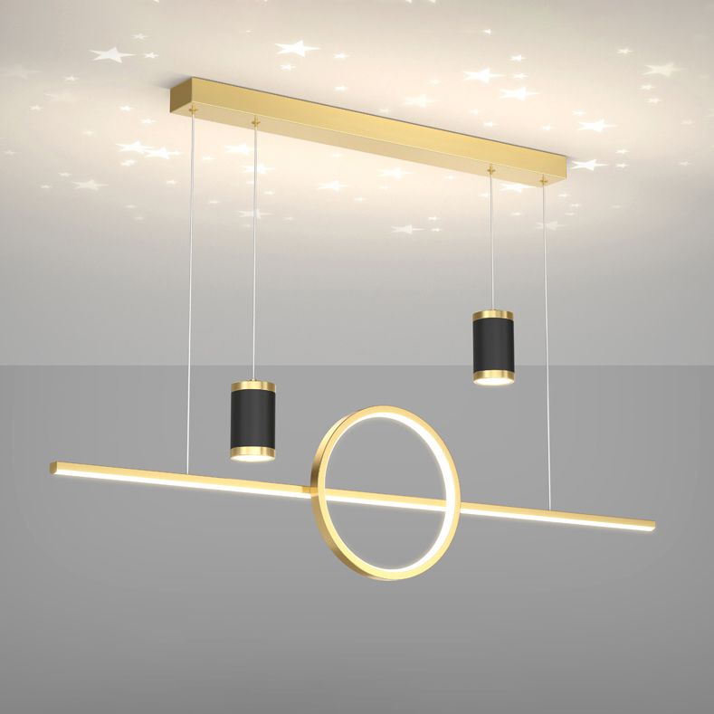 Cylinder Island Kronleuchter Lichter zeitgenössische Anhängerleuchten Metall Island Lights