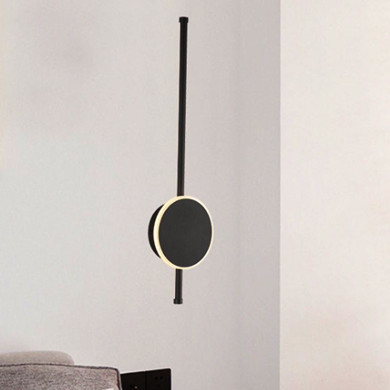 Luz de pared acrílica pole apliques mínimo 16 "/19.5" /23.5 "Lámpara de pared LED de ancho en negro/blanco