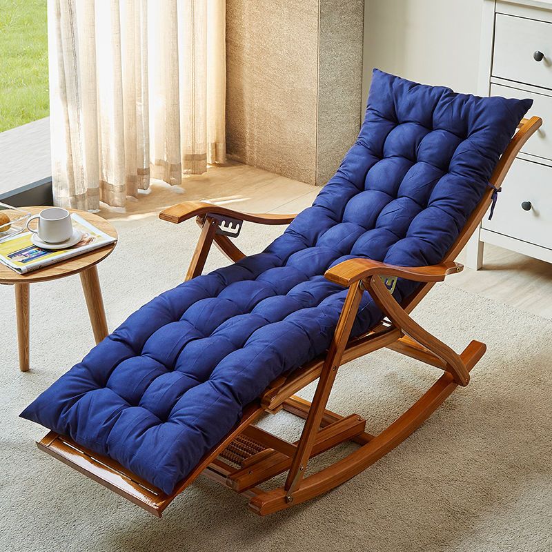 Modern Rocking Chair Bamboo Rocker Chair with Removable Cushions