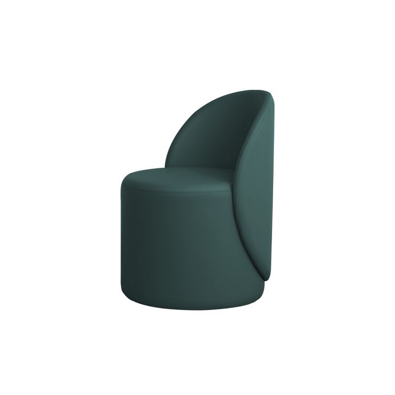 Tight Back Solid Wood Frame Armless Chair Solid Color Accent Chair