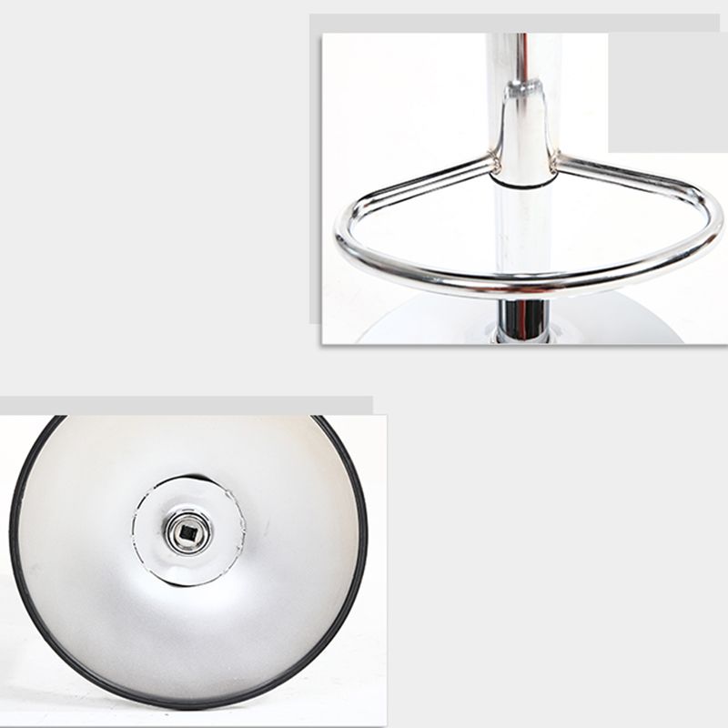 Modern Rotatable Backrest Counter Stool Steel Household Bar Stool with Cushion and Pedal