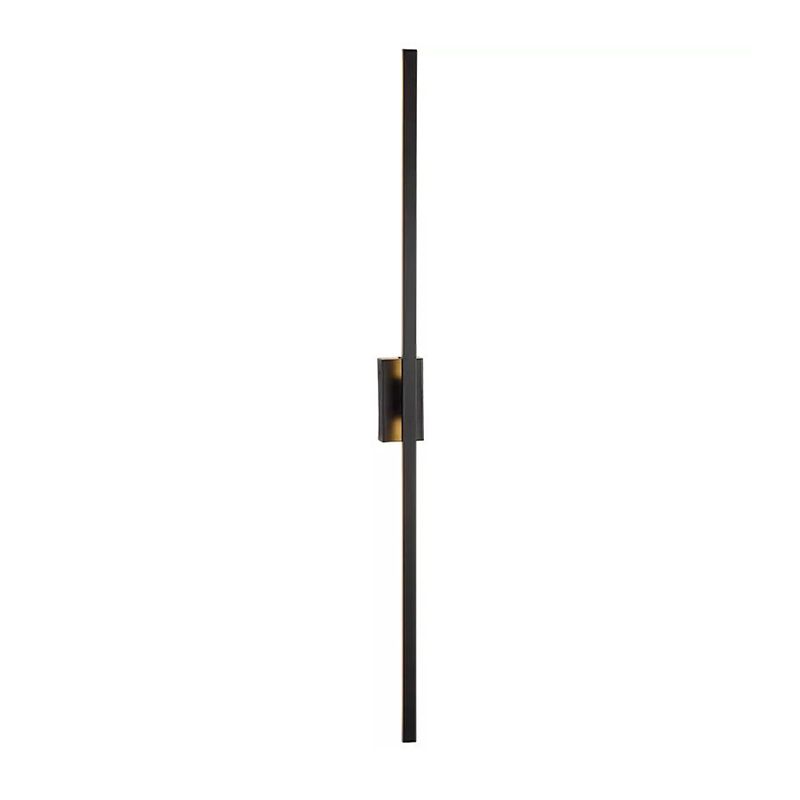 Minimalisme rotatif Ligne LED lampe murale contemporain Long Strip Strip acrylique Lalls d'applications en noir