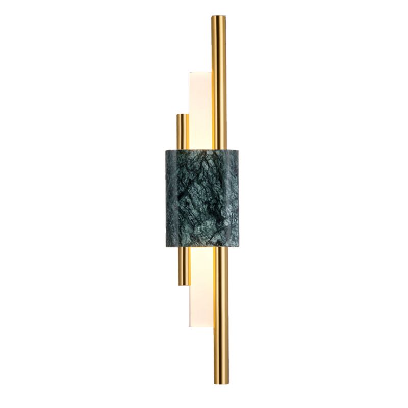 Post Modern Wall Sconce in Gold Marble & Acrylic LED Wall Mounted Fixture