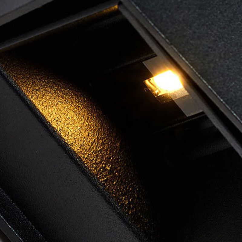 Simple Square Outdoor Wall Lamp Metal 1 Light Wall Light Fixture