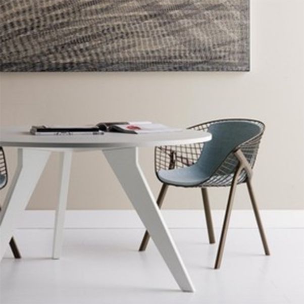 Modern Style Arm Chair Metal Cross Back Dining Room Chair for Indoor