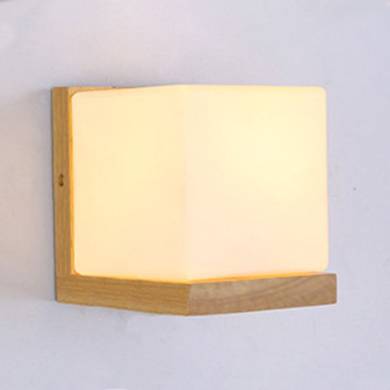 Holz- und Glasgeometrie -Wand -Lampen zeitgenössische Multi -Leuchten -Wandleuchte