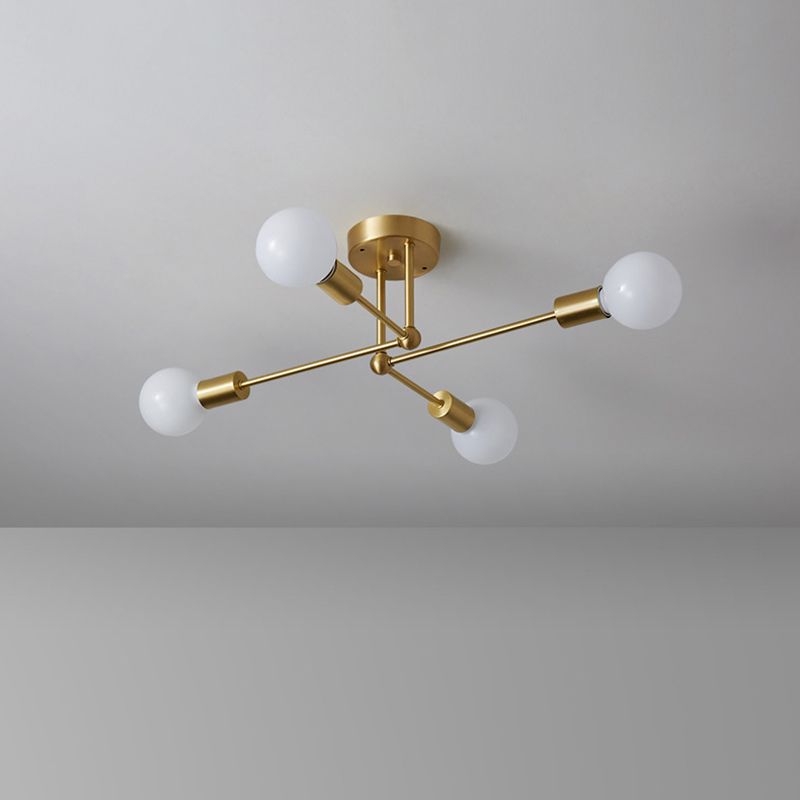 Modern Metallic Ceiling Light Flush Mount Lighting for Hallway Home