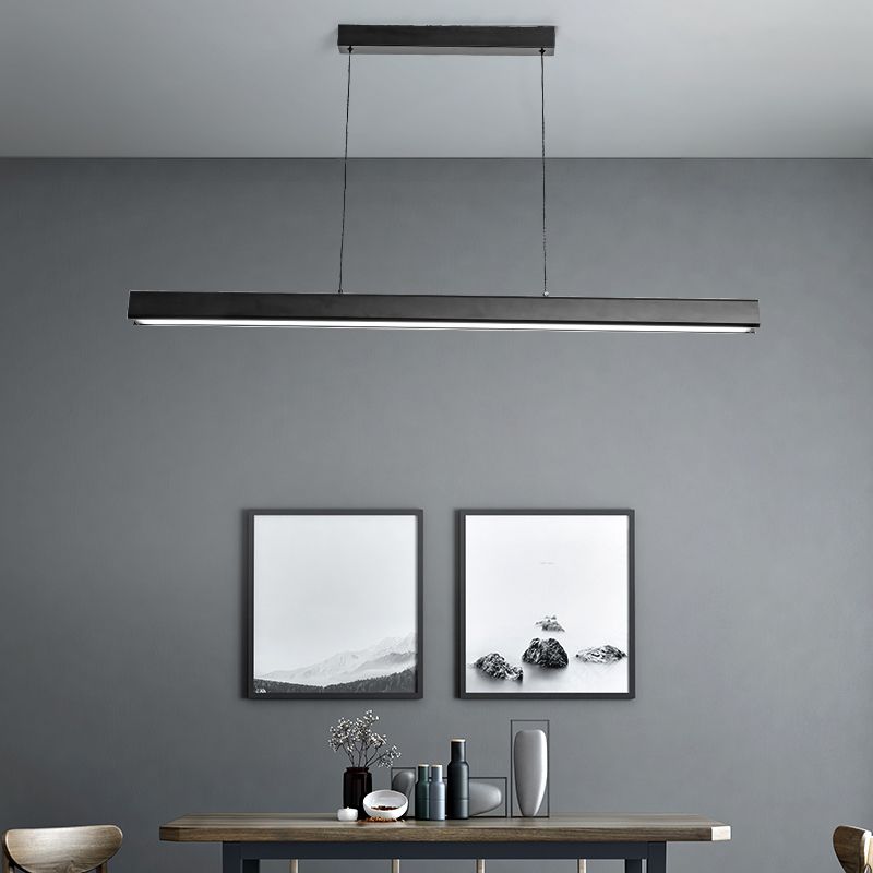 Long Strip Island Lampe Nordic Modern Style LED Hängende Licht für Esszimmer
