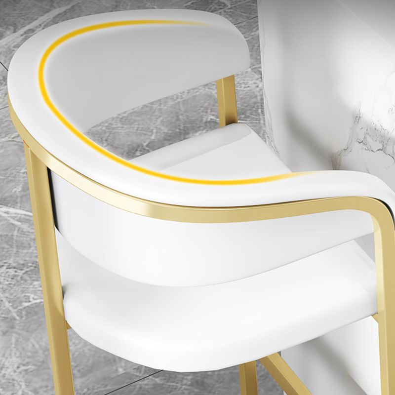 Glam Style Bar Stool Leather Gold Frame Counter Stool for Bristol