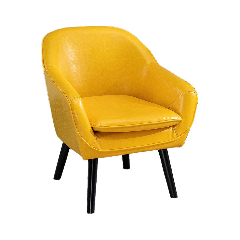 Contemporary Accent Armchair Arms Included Barrel Accent Chair