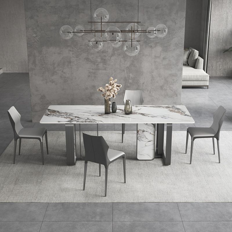 Designer Style Sintered Stone Top Dining Set Rectangle 1/3/4/5/6/9 Pieces Dining Table Set