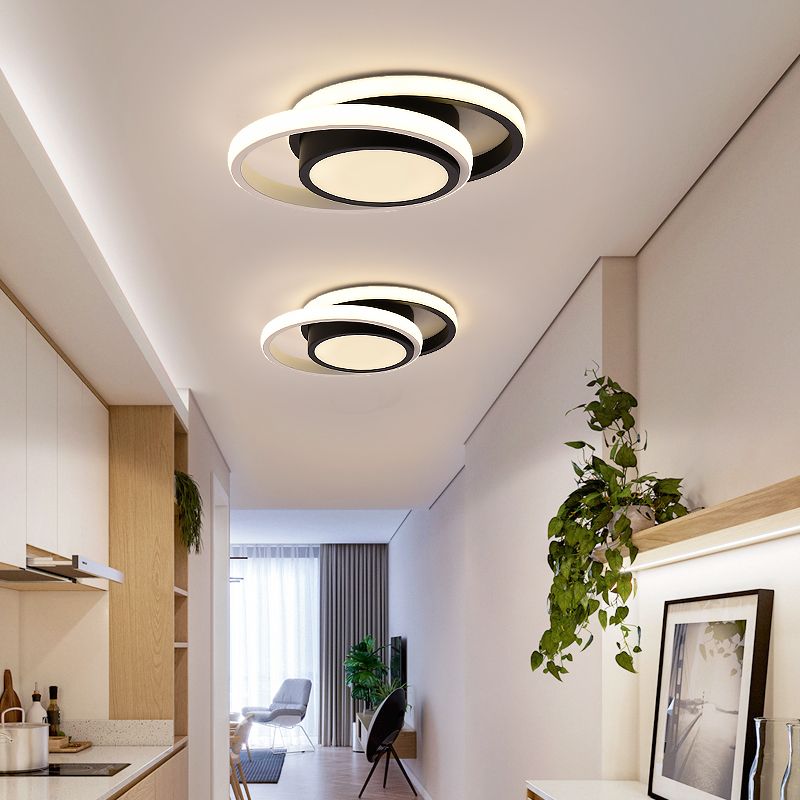 3 Lights Flush Mount Ceiling Lighting Fixture Simplicity LED Ceiling Light