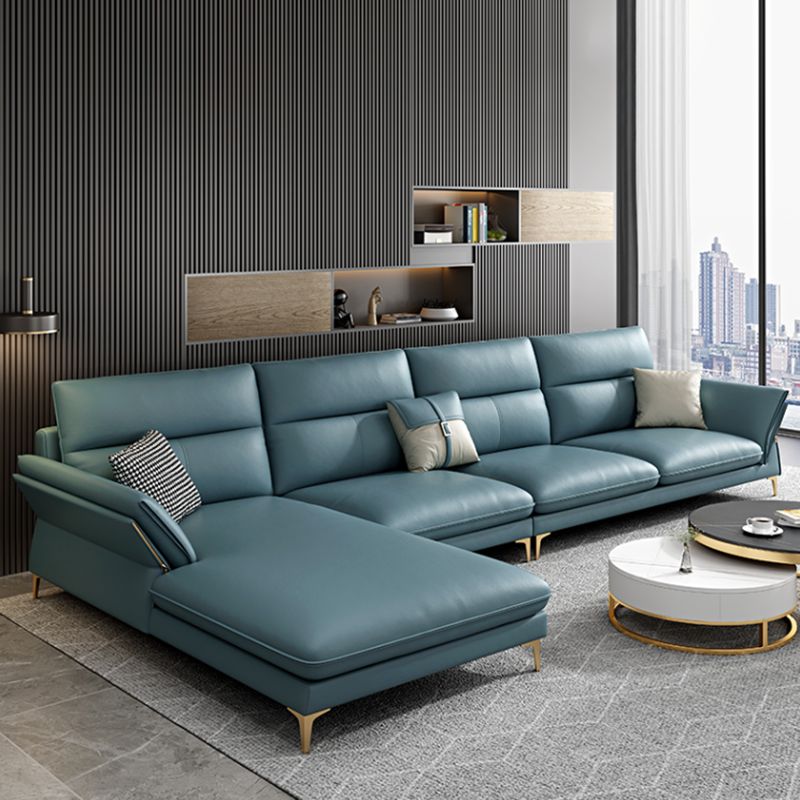 Modernism Sectional Sofa Flared Arm Cushion Back Sectional Sofa